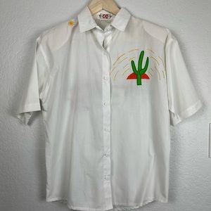 Vintage desert button up blouse